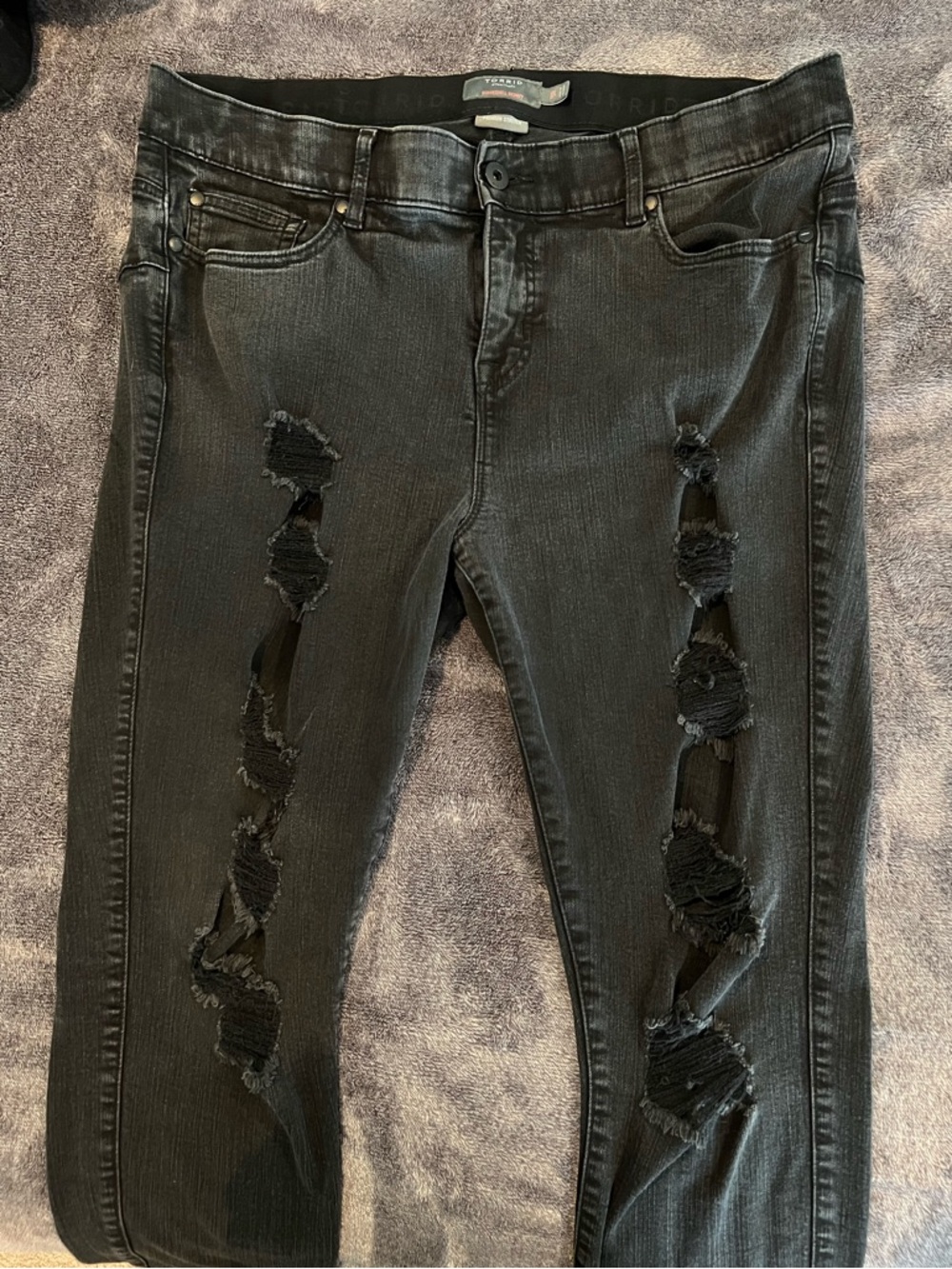 Torrid Black Distressed Skinny Jeans
